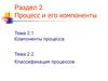 Компоненты процесса. Классификация процессов