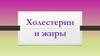 Холестерин и жиры в организме