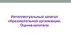 Интеллектуальный капитал образовательной организации. Оценка капитала
