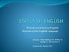 Status of English