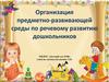 Предметно-развивающая среда в речевом развитии дошкольников