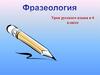 Фразеология. Лексическое значение фразеологизмов