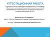 Аттестационная работа. Технология проектной деятельности