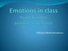 Emotions in class Young learners’ teaching experience