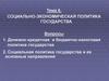 Социально-экономическая политика государства