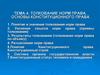 Толкование норм права. Основы конституционного права