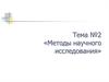 Методы научного исследования