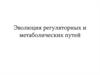 Эволюция регуляторных и метаболических путей