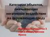 Категории объектов, оказывающих негативное воздействие на окружающую среду