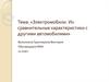 Электромобили. Их сравнительные характеристики с другими автомобилями