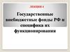 Государственные внебюджетные фонды РФ и специфика их функционирования