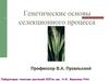Генетические основы селекционного процесса