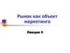 Рынок, как объект маркетинга. (Лекция 5)