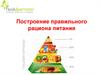 Построение правильного рациона питания