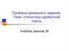 Статистика заработной платы