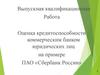 Оценка кредитоспособности коммерческим банком юридических лиц на примере ПАО «Сбербанк России»