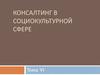 Консалтинг в социокультурной сфере