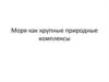 Моря как крупные природные комплексы