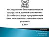 Исследование биогеохимических процессов в донных отложениях Балтийского моря при различных условиях у дна