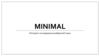 Minimal. Интернет-исследование выбранной ниши