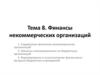 Финансы некоммерческих организаций
