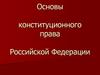 Основы конституционного права Российской Федерации