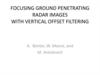 Focusing ground penetrating radar images with vertical offset filtering