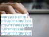 Миссия и цели организации СКД. Стратегические и тактические организации СКД