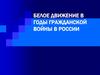 Белое движение в годы Гражданской войны в России