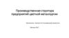 Производственная структура предприятий цветной металлургии