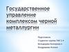 Государственное управление комплексом черной металлургии