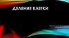 Деление клетки