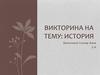 Викторина на тему: История