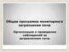Общая программа мониторинга загрязнения почв
