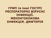 Грип та інші гострі респіраторні вірусні інфекції. Менінгококова інфекція. Дифтерія