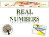 Real numbers