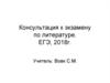 Консультация к экзамену по литературе. ЕГЭ, 2018 год