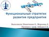 Функциональные стратегии развития предприятия