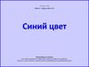 Занятие: цвет предмета. Синий цвет