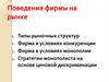 Поведение фирмы на рынке