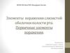 Элементы поражения слизистой оболочки полости рта. Первичные элементы поражения