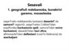 Sesavali. Geografiuli mdebareoba, bunebrivi garemo, mosaxleoba