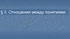 Отношения между понятиями