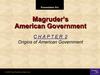 Magruder’s American Government. Origins of American Government