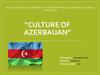 Сulture of Azerbaijan