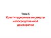 Конституционные институты непосредственной демократии