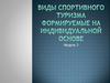 Виды спортивного туризма, формируемые на индивидуальной основе