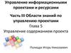 Области знаний по управлению проектами. Управление информационными проектами и ресурсами