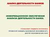 Информационное обеспечение анализа деятельности банка