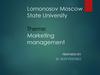 Marketing management